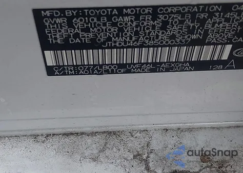 2008 Lexus Ls 600Hl z USA, uszkodzony, nr VIN JTHDU46F385000337